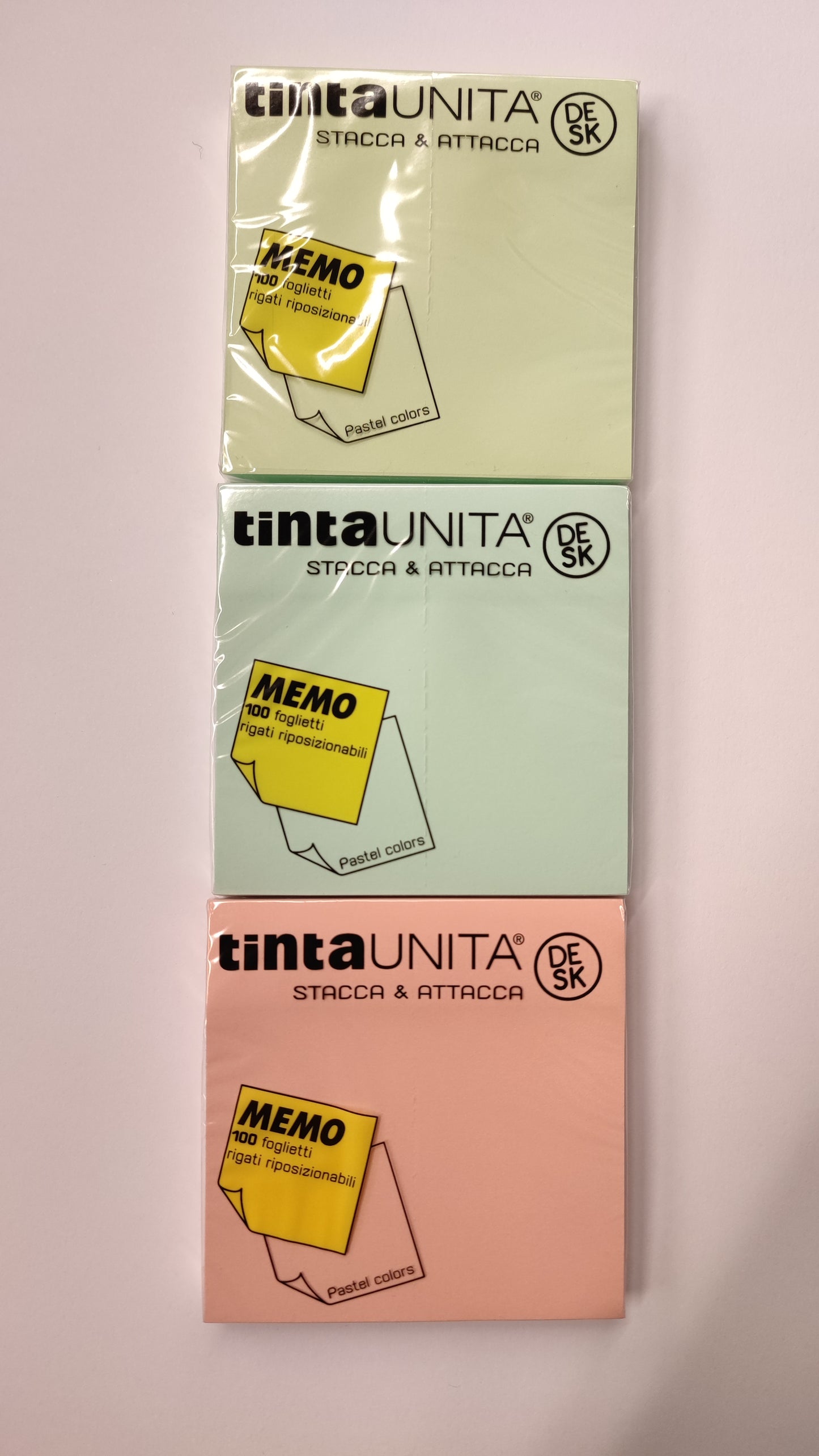 Memo Stacca e Attacca 75x75mm Tinta Unita