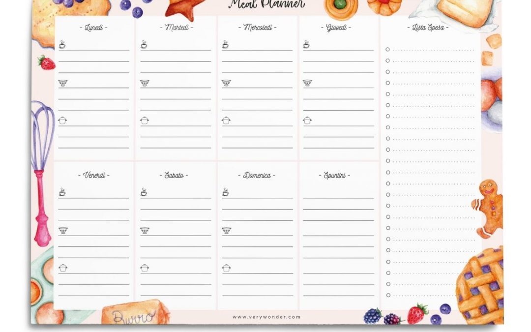 Planner pasti A4 Very Wonder