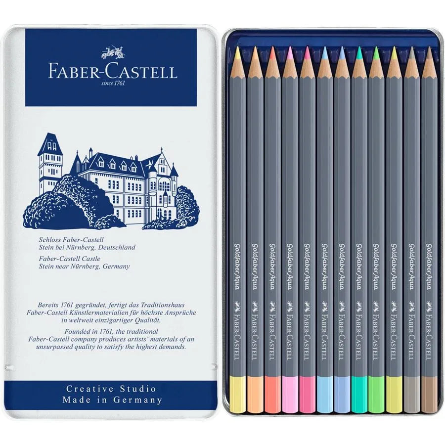 Matite acquerellabili Goldfaber Aqua Pastel da 12 colori Faber-Castell
