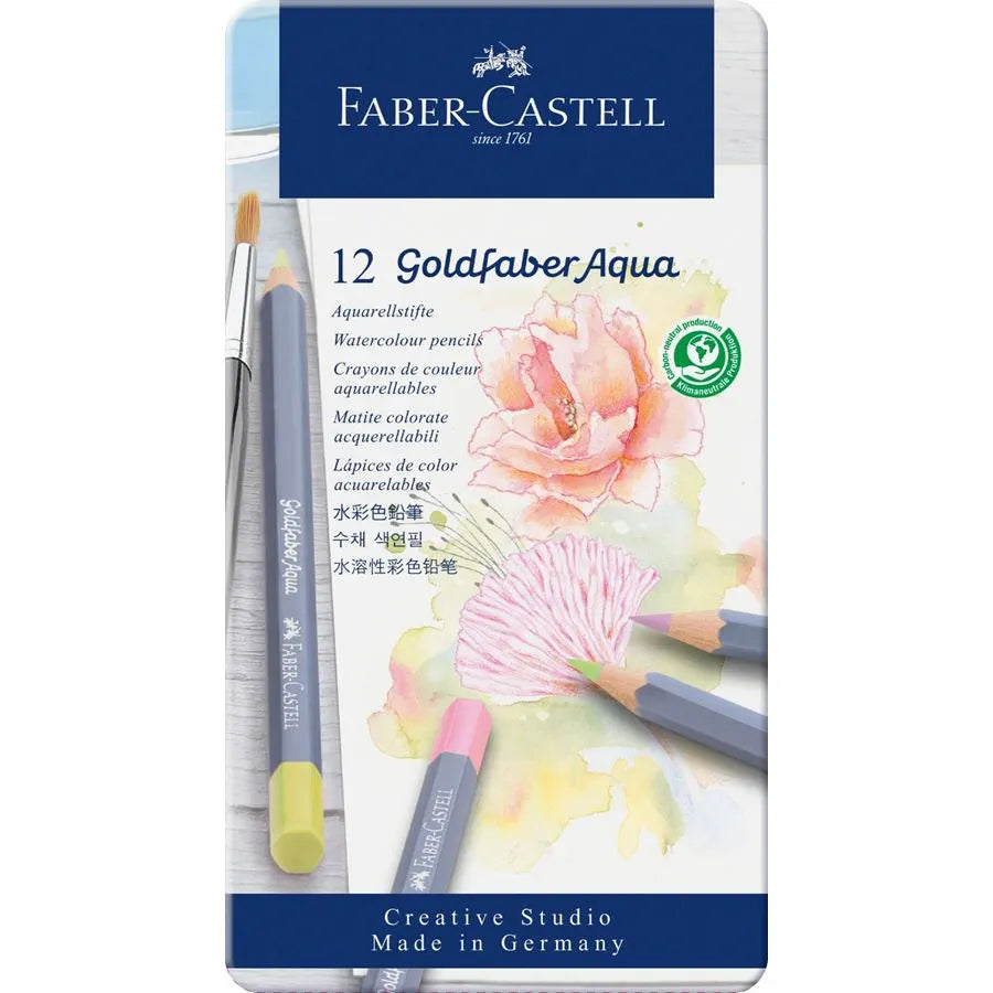 Matite acquerellabili Goldfaber Aqua Pastel da 12 colori Faber-Castell