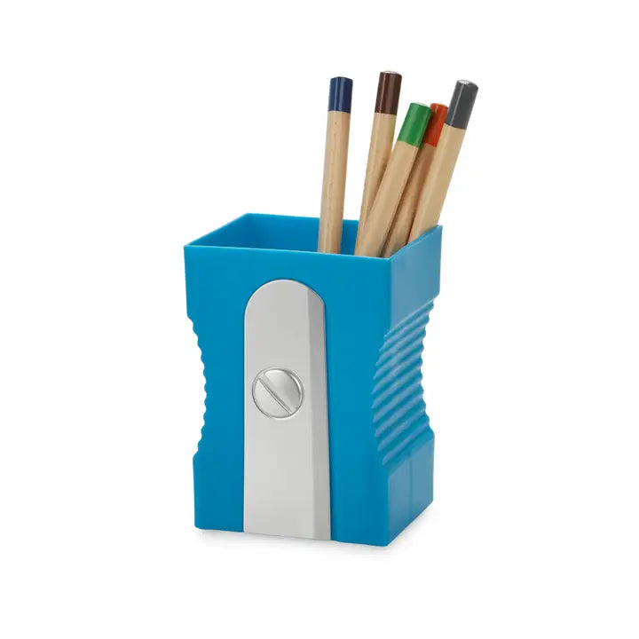 Porta penne a forma di tempera matite - blu