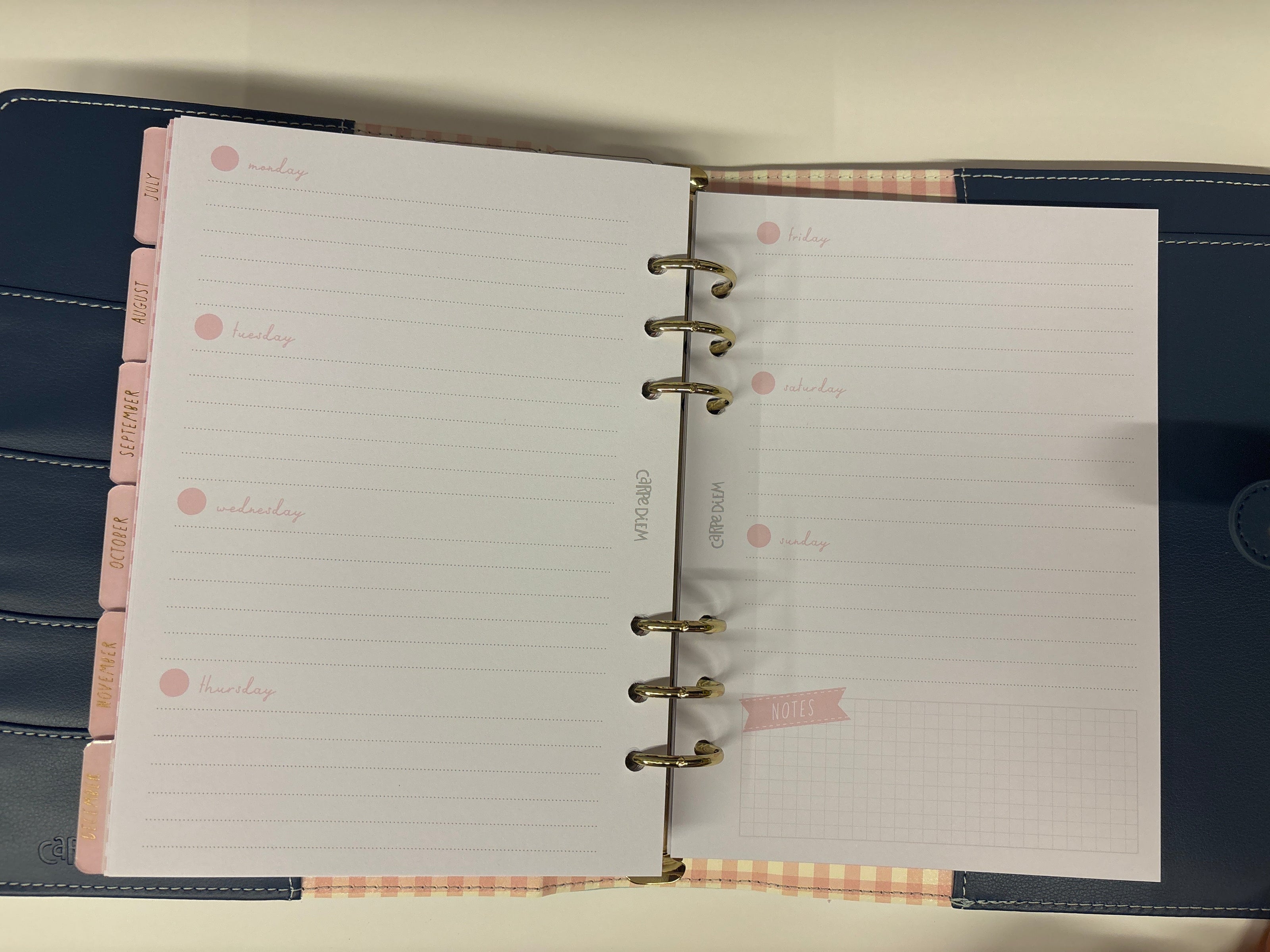 Planner con anelli A5 floreale