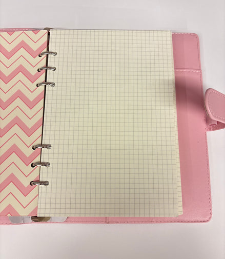 Planner A5 con sei anelli rosa