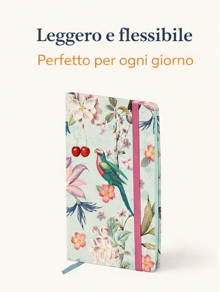 Taccuino soft cover leggero e flessibile, perfetto per l’uso quotidiano
