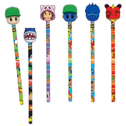Matita con topper 3D Stumble Guys - Tinta Unita