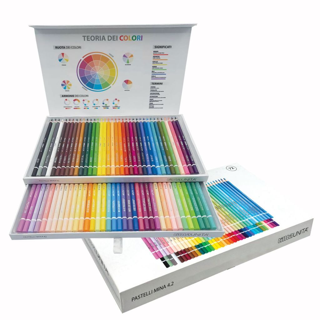 Confezione 72 matite colorate - Tinta Unita