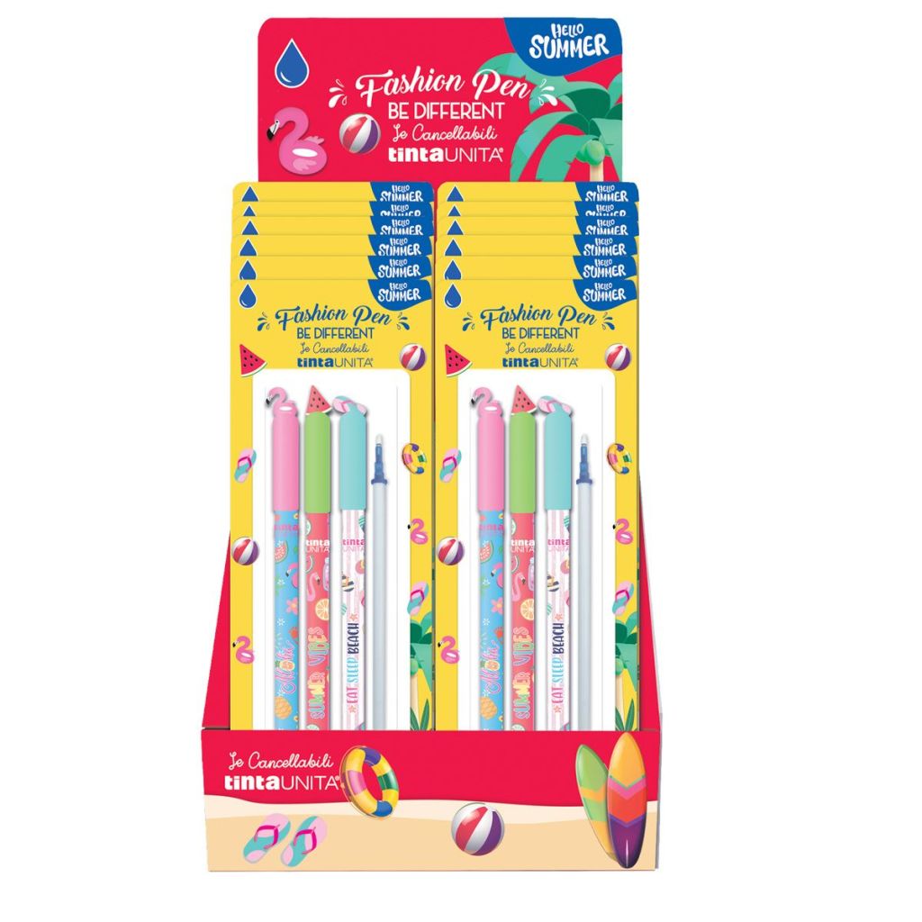 Set 3 Penne Cancellabili Suimmer Vibes Tinta Unita - Scrivi, cancella e riparti con stile