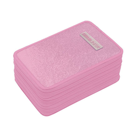 Astuccio 3 zip Glamour Rosa - Tinta Unita