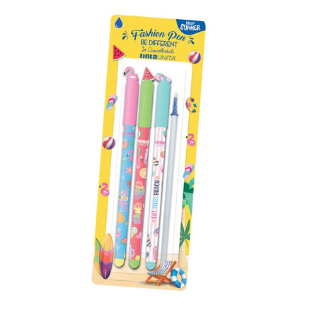 Set 3 Penne Cancellabili Suimmer Vibes Tinta Unita - Scrivi, cancella e riparti con stile