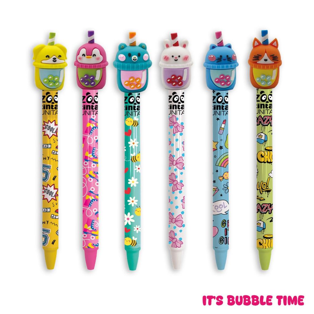 Penne cancellabili Bubble Tea Tinta Unita Zoo - Scrivi, cancella e riscrivi