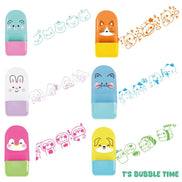 Set 2 timbrini Bubble Tea Tinta Unita Zoo - Super cute e simpatici
