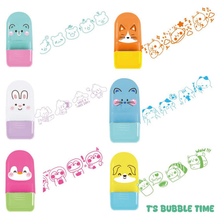 Set 2 timbrini Bubble Tea Tinta Unita Zoo - Super cute e simpatici
