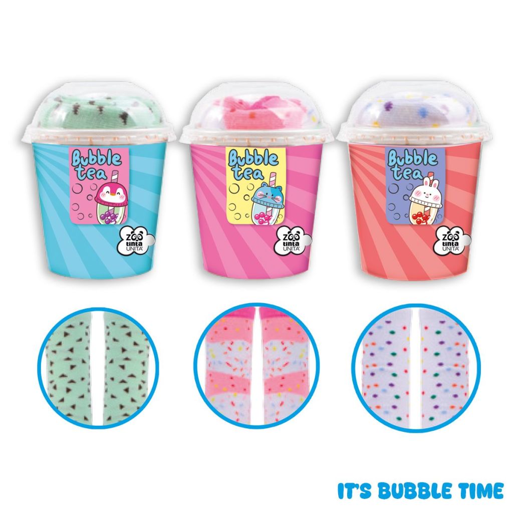 Calzini in confezione regalo Bubble Tea Tinta Unita Zoo - Che Stile!
