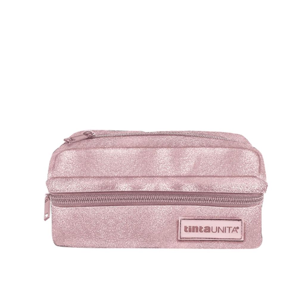 Astuccio busta glitter rosa - Tinta Unita