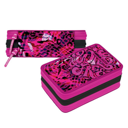 Astuccio 3 zip Wild and Free - Tinta Unita