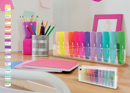 Set evidenziatori classici - Tinta Unita