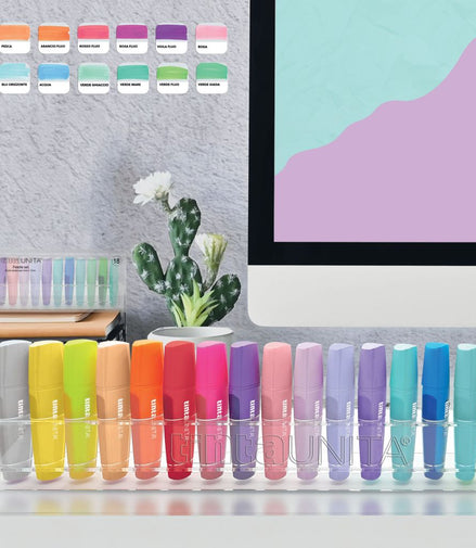 Set evidenziatori classici - Tinta Unita