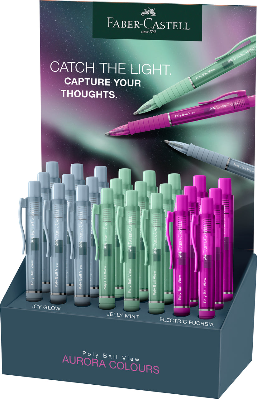 Penna a Sfera Poly Ball View Aurora Faber-Castell – Scrittura extra scorrevole