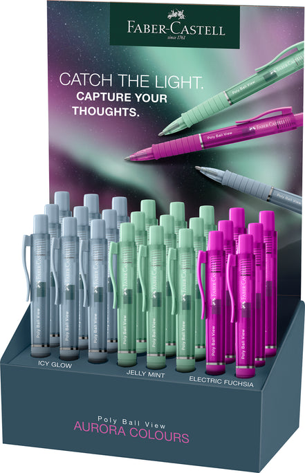 Penna a Sfera Poly Ball View Aurora Faber-Castell – Scrittura extra scorrevole