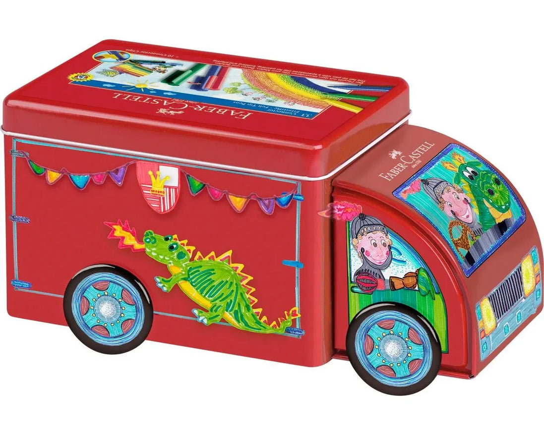 Camioncino latta con 33 pennarelli Connector - Faber-Castell