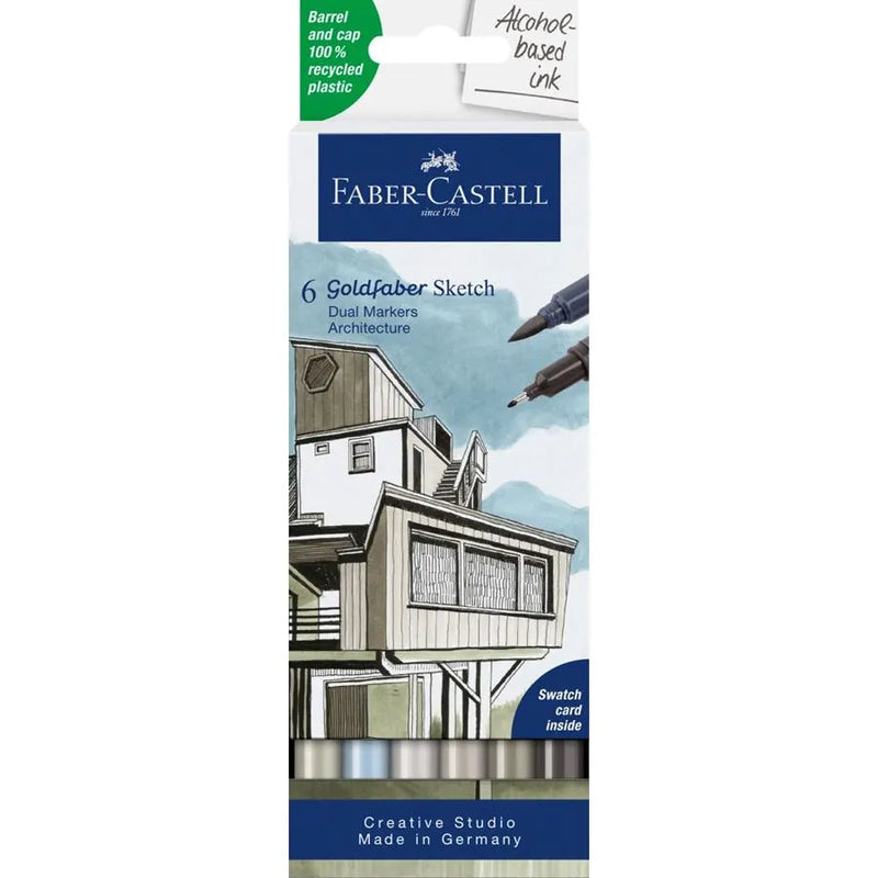 Set 6 Sketch Marker Goldfaber Architect - Faber-Castell