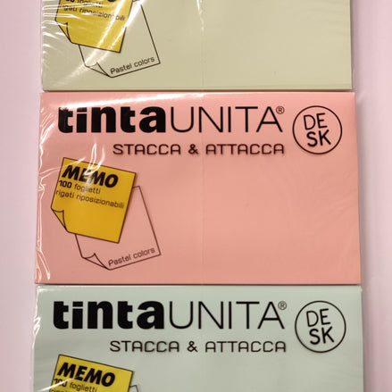 Memo Stacca e Attacca 125x75mm Tinta Unita
