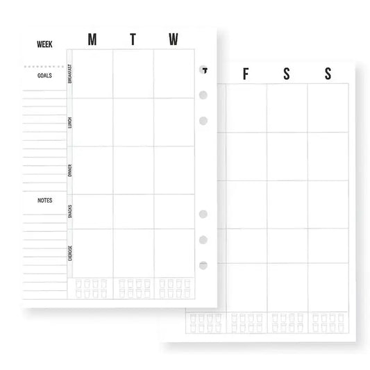 Fogli fitness per planner A5