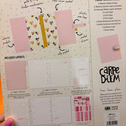 Planner con anelli A5 rosa