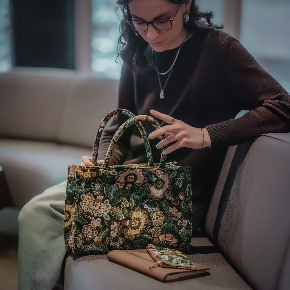 Borsa Majoie motivo floreale - Artebene