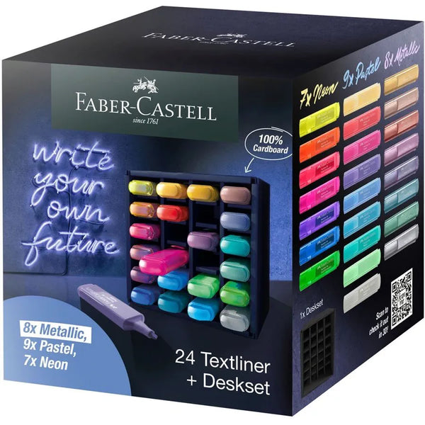 Evidenziatori desk set 24 pezzi Faber-Castell