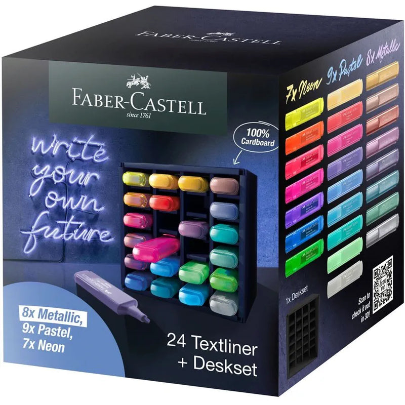 Evidenziatori desk set 24 pezzi Faber-Castell