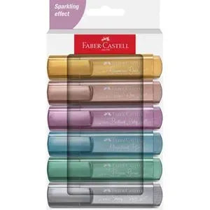 Set 6 evidenziatori metallic Faber-Castell