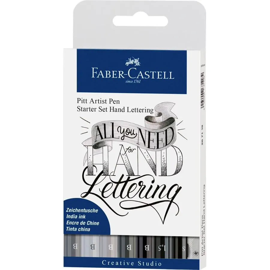 Pitt Artist Pen set da 8 Lettering Faber-Castell