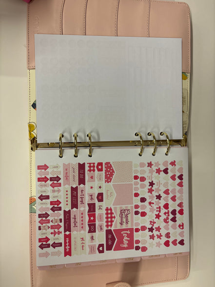 Planner con anelli A5 rosa