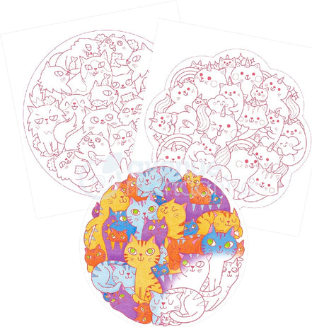 Graffy Mandala My Mandarine - Rilassati e crea mandala pieni di gattini