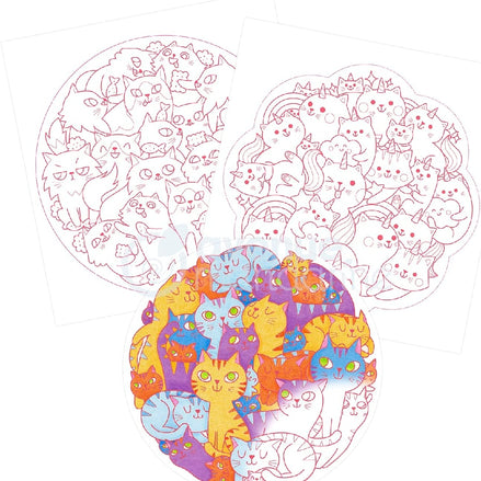 Graffy Mandala My Mandarine - Rilassati e crea mandala pieni di gattini