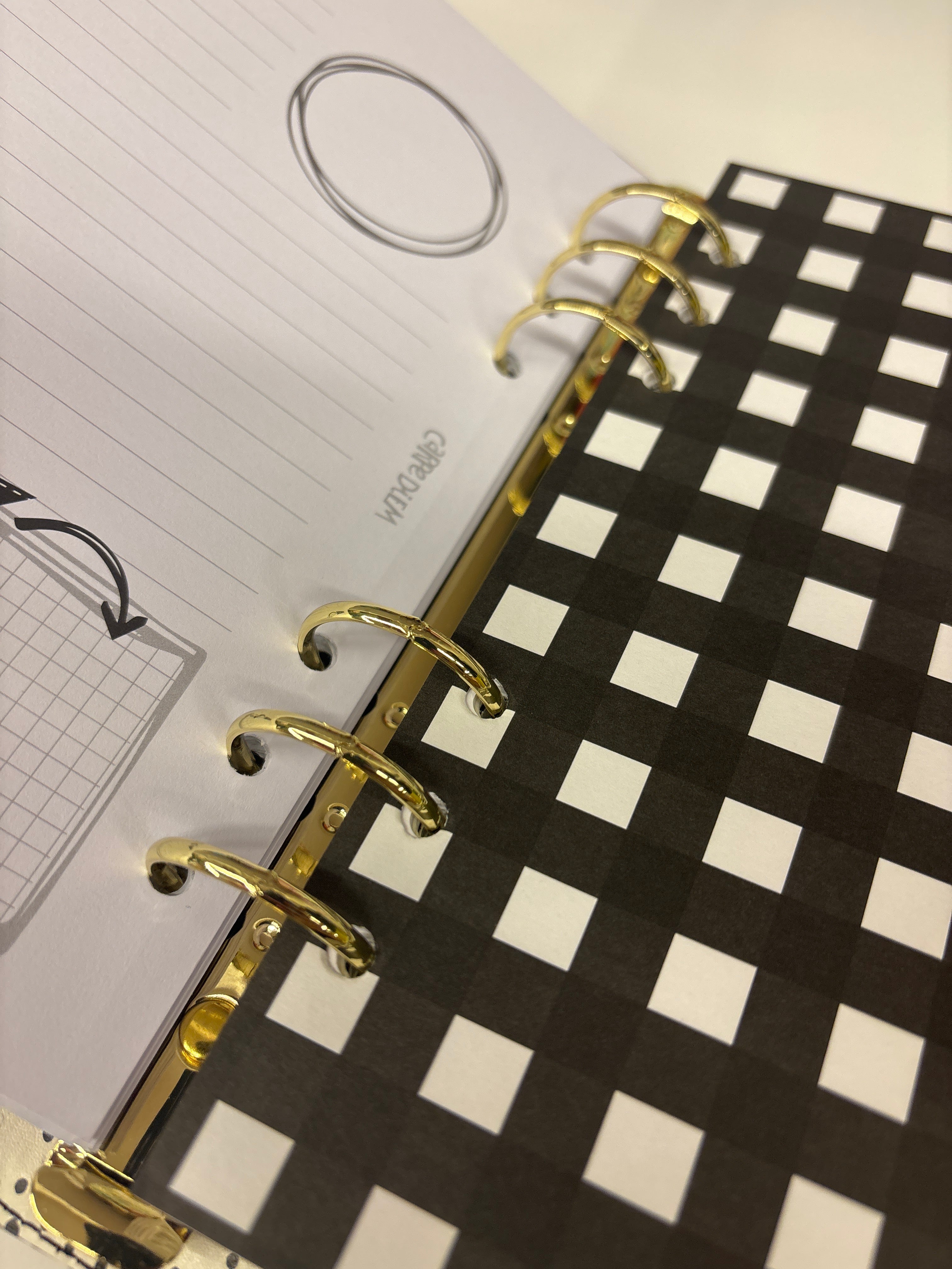 Planner con anelli A5 a scacchi