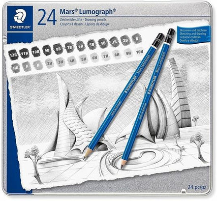 Confezione di metallo con 24 matite Staedtler