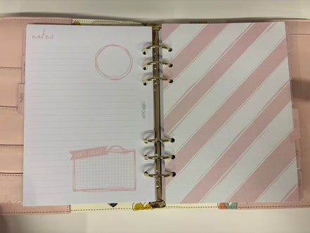 Planner con anelli A5 rosa