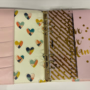 Planner con anelli A5 rosa