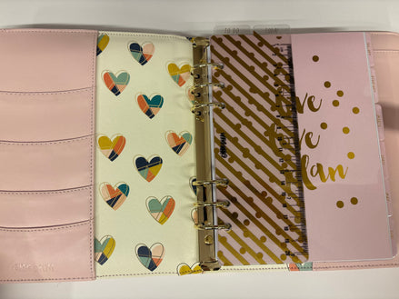 Planner con anelli A5 rosa