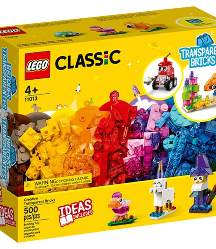 Mattoncini Lego trasparenti 4+