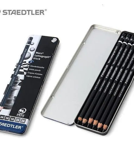 Confezione di metallo sei matite black matt Steadtler