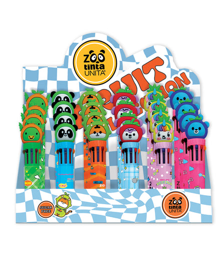 Penna 10 colori - Tinta Unita Zoo