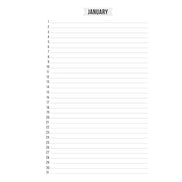 Calendario non datato per planner A5