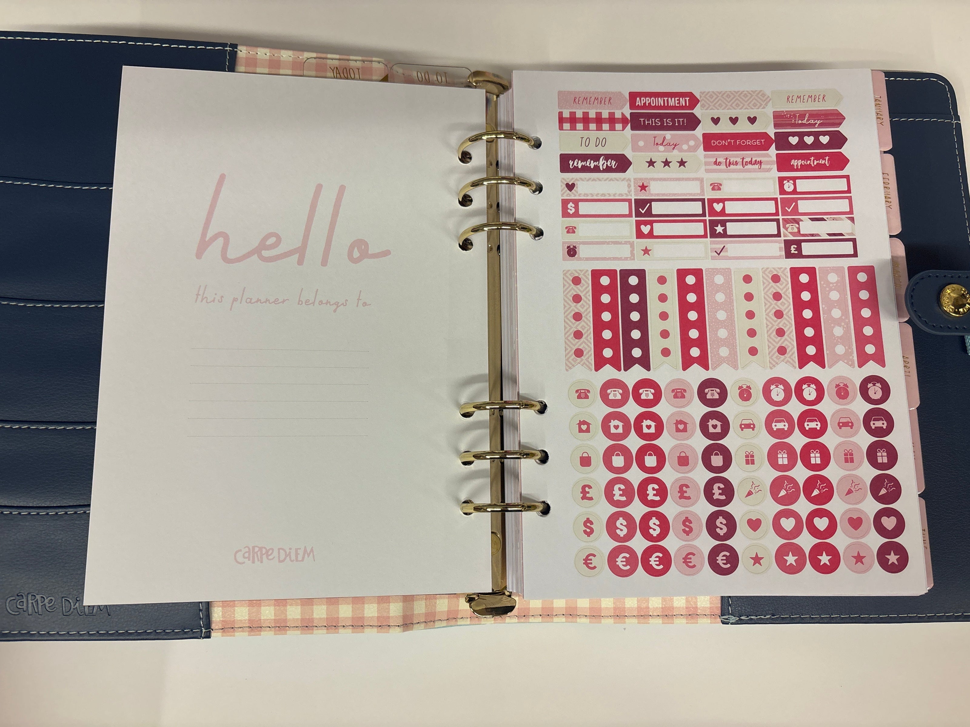 Planner con anelli A5 floreale