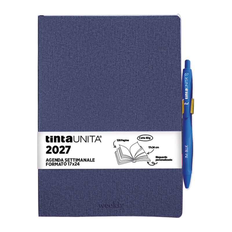 Agenda Settimanale Verticale 2027 - Tinta Unita