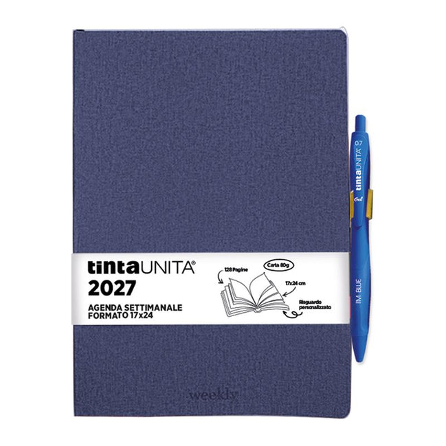 Agenda Settimanale Verticale 2027 - Tinta Unita