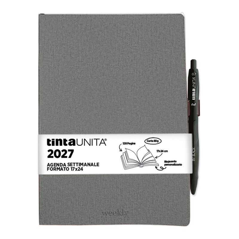 Agenda Settimanale Verticale 2027 - Tinta Unita