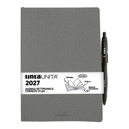 Agenda Settimanale Verticale 2027 - Tinta Unita
